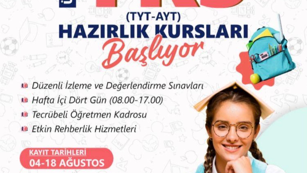YKS Hazırlık kursu kayıtları başlıyor