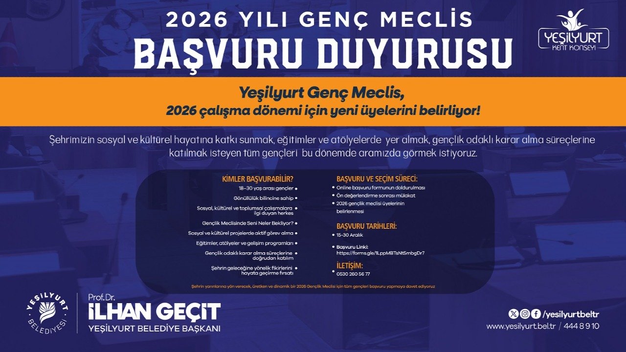 Başvurular 15–30 Aralık Tarihleri Arasında Alınacak