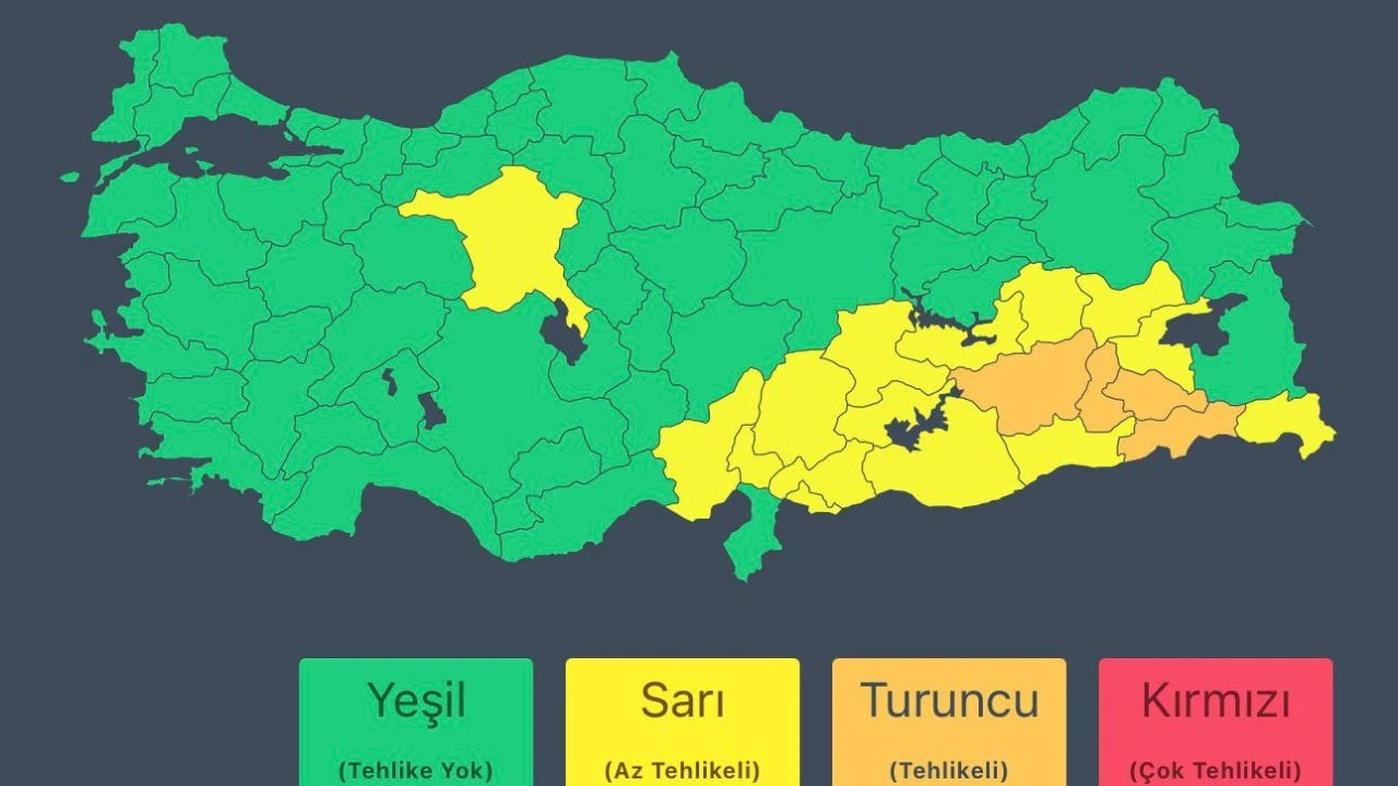 Malatya İçin Kuvvetli Yağış Uyarısı: Güney İlçelerde Etkili Olacak